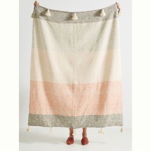 Anthropologie Woven Malibu Throw Blanket